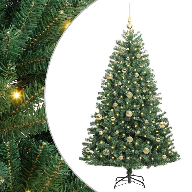 Afbeelding laden in galerijviewer, Vidaxl kunstmatige inklapbare kerstboom groen 150 cm pvc en metaal
