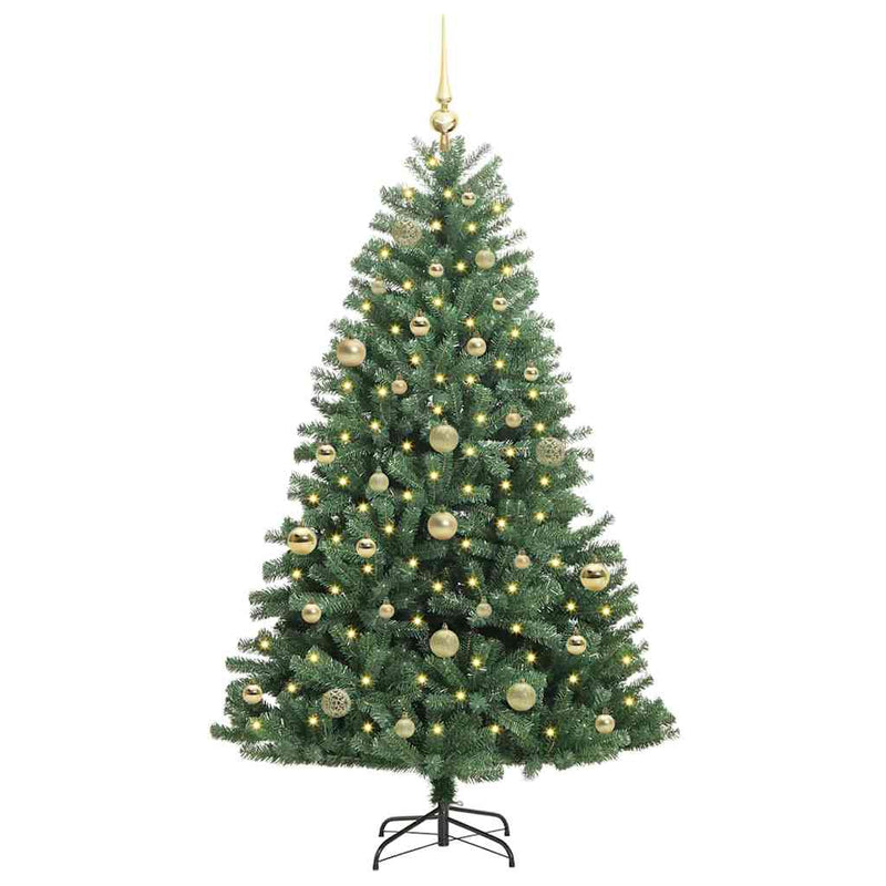 Afbeelding laden in galerijviewer, Vidaxl kunstmatige inklapbare kerstboom groen 150 cm pvc en metaal
