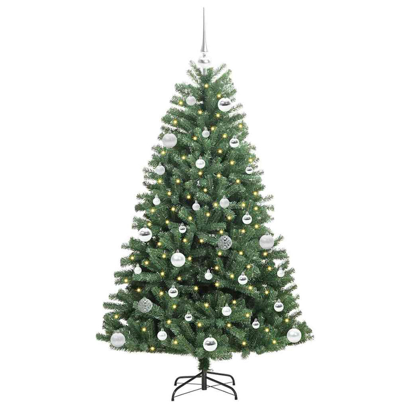 Afbeelding laden in galerijviewer, Vidaxl kunstmatige inklapbare kerstboom groen 150 cm pvc en metaal
