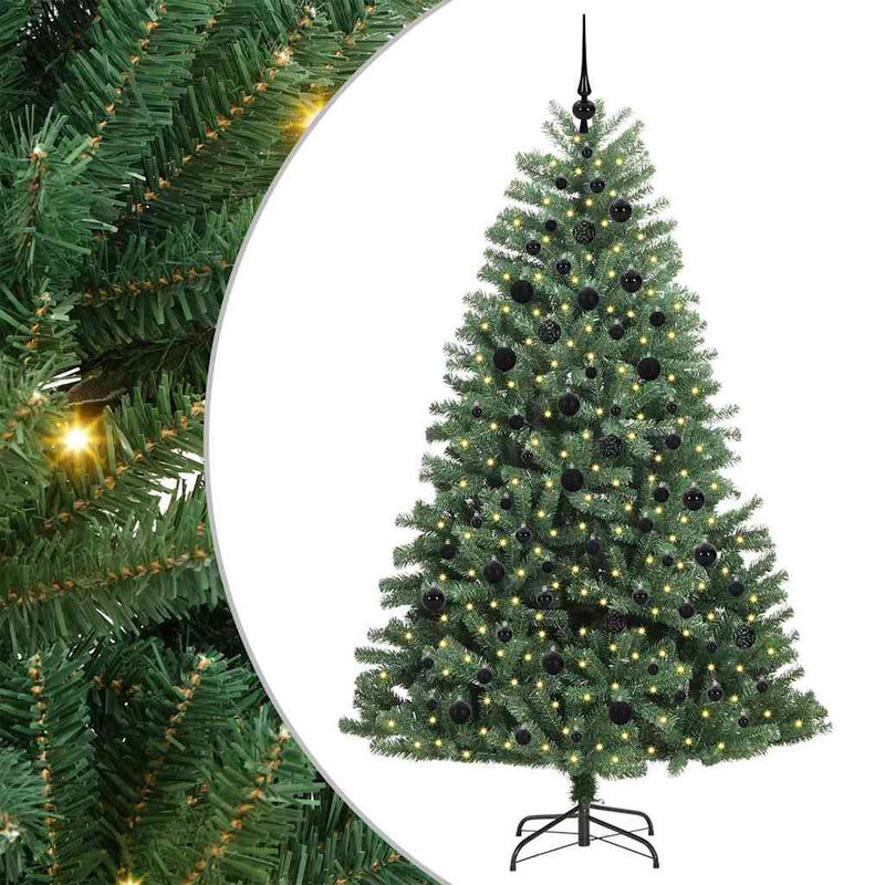 Afbeelding laden in galerijviewer, Vidaxl kunstmatige inklapbare kerstboom groen 210 cm pvc en metaal
