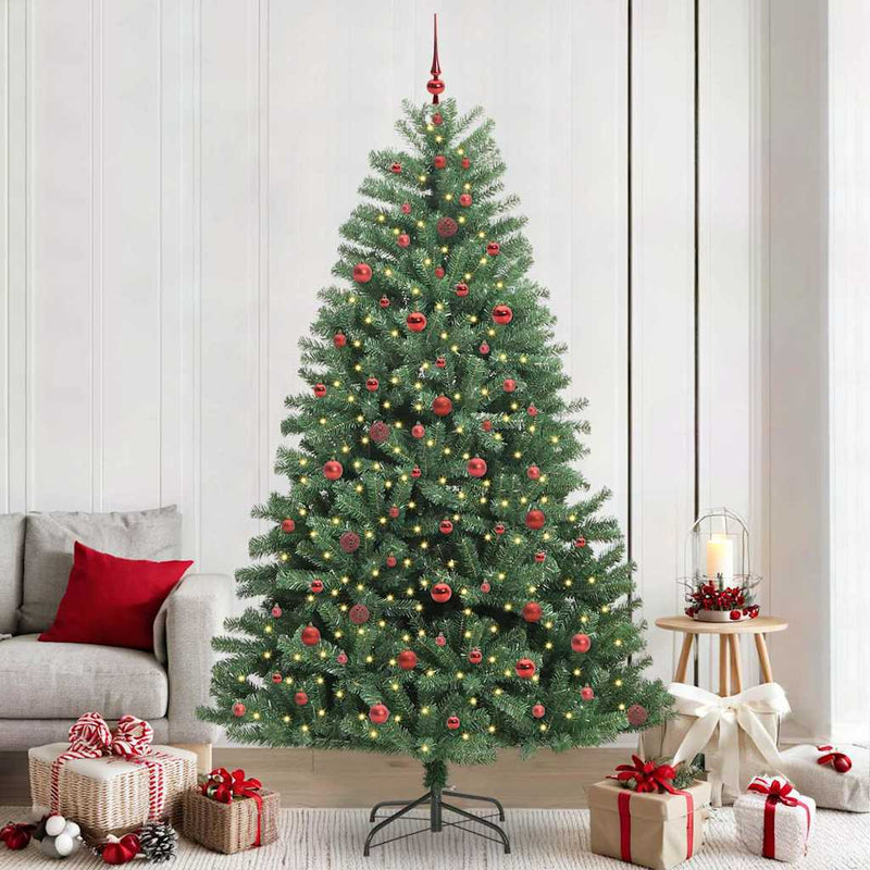 Afbeelding laden in galerijviewer, Vidaxl kunstmatige inklapbare kerstboom groen 240 cm pvc en metaal
