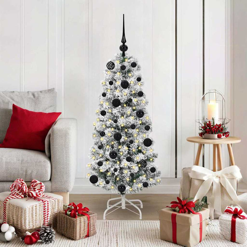 Afbeelding laden in galerijviewer, Vidaxl kunstmatige inklapbare kerstboom groen en wit 120 cm
