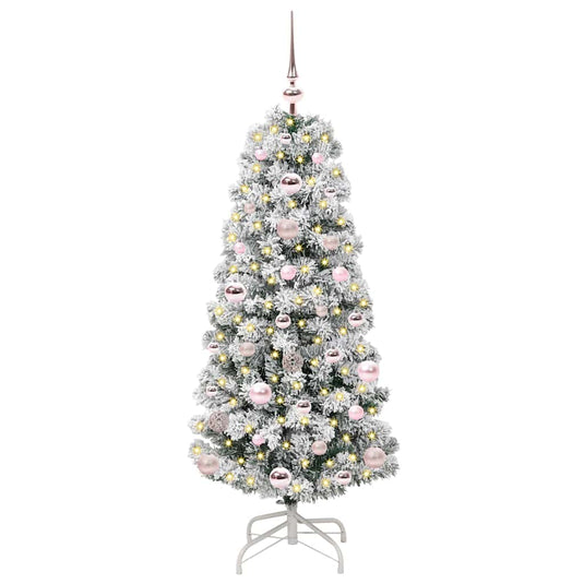 Vidaxl kunstmatige inklapbare kerstboom groen en wit 120 cm