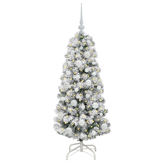 Vidaxl kunstmatige inklapbare kerstboom groen en wit 120 cm