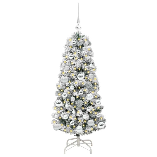 Vidaxl kunstmatige inklapbare kerstboom groen en wit 120 cm