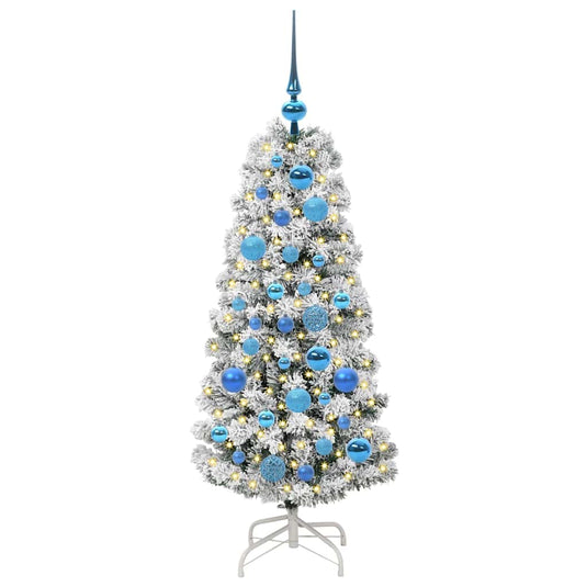 Vidaxl kunstmatige inklapbare kerstboom groen en wit 120 cm