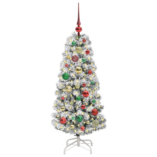 Vidaxl kunstmatige inklapbare kerstboom groen en wit 120 cm