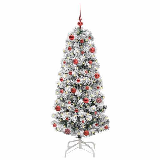 Vidaxl kunstmatige inklapbare kerstboom groen en wit 150 cm