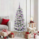 Vidaxl kunstmatige inklapbare kerstboom groen en wit 150 cm
