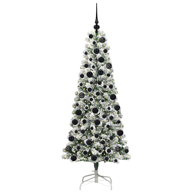 Afbeelding laden in galerijviewer, Vidaxl kunstmatige inklapbare kerstboom groen en wit 180 cm
