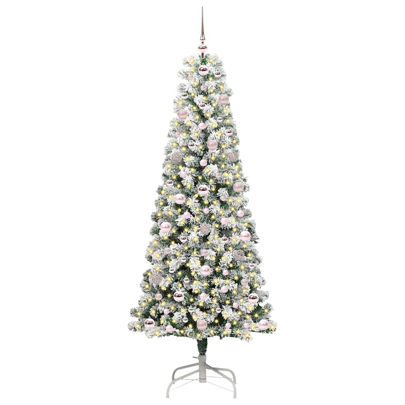 Afbeelding laden in galerijviewer, Vidaxl kunstmatige inklapbare kerstboom groen en wit 180 cm
