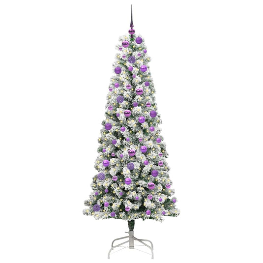 Vidaxl kunstmatige inklapbare kerstboom groen en wit 180 cm