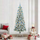 Vidaxl kunstmatige inklapbare kerstboom groen en wit 210 cm