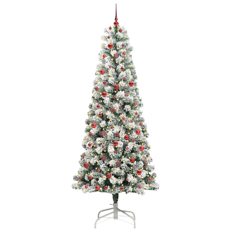Afbeelding laden in galerijviewer, Vidaxl kunstmatige inklapbare kerstboom groen en wit 240 cm

