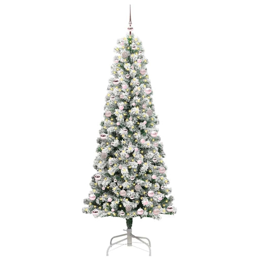 Vidaxl kunstmatige inklapbare kerstboom groen en wit 240 cm