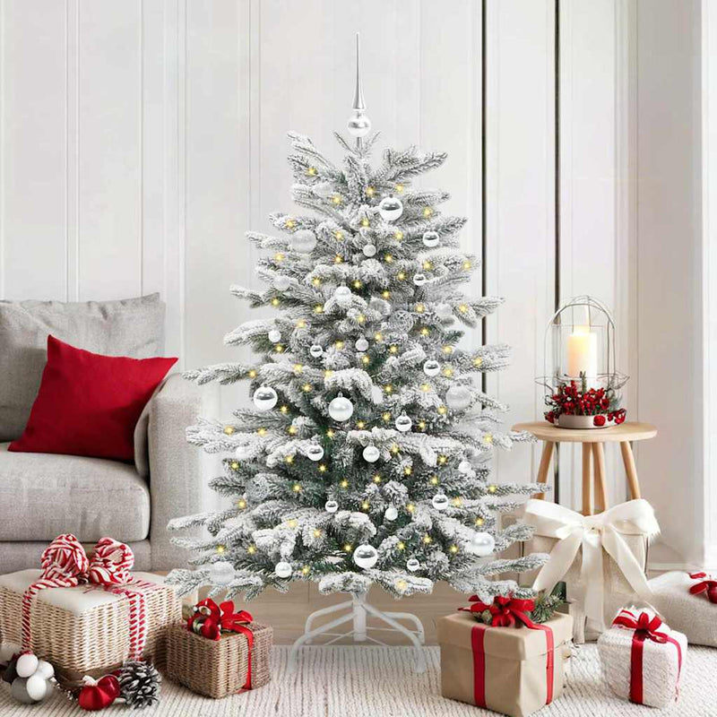 Afbeelding laden in galerijviewer, Vidaxl kunstmatige inklapbare kerstboom wit 150 cm pe en pvc
