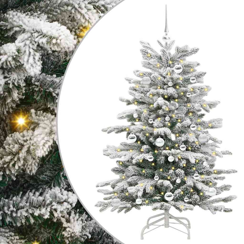 Afbeelding laden in galerijviewer, Vidaxl kunstmatige inklapbare kerstboom wit 150 cm pe en pvc
