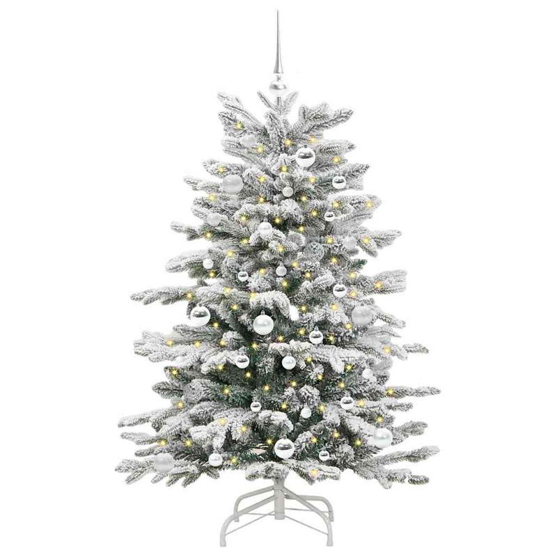 Afbeelding laden in galerijviewer, Vidaxl kunstmatige inklapbare kerstboom wit 150 cm pe en pvc
