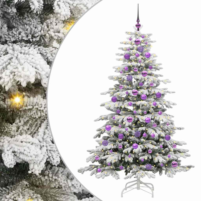 Afbeelding laden in galerijviewer, Vidaxl kunstmatige inklapbare kerstboom wit 180 cm pe en pvc
