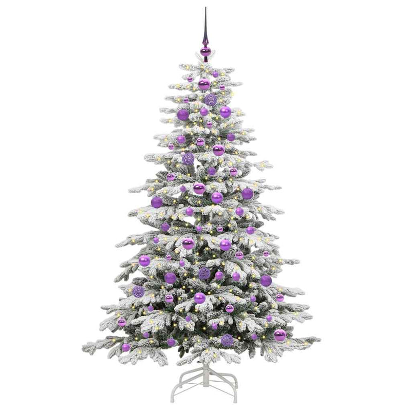 Afbeelding laden in galerijviewer, Vidaxl kunstmatige inklapbare kerstboom wit 180 cm pe en pvc
