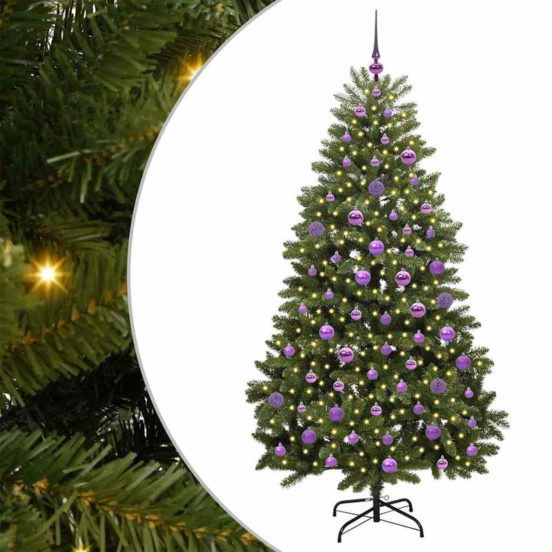 Afbeelding laden in galerijviewer, Vidaxl kunstkerstboom met 300 led groen 180 cm pvc en metaal
