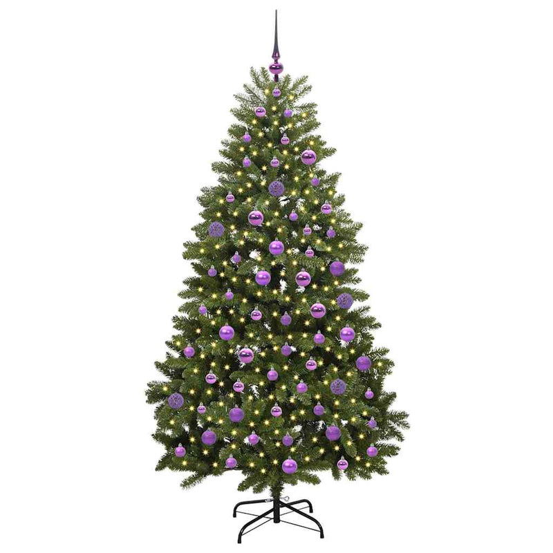 Afbeelding laden in galerijviewer, Vidaxl kunstkerstboom met 300 led groen 180 cm pvc en metaal
