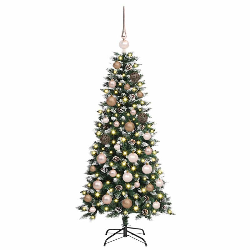 Afbeelding laden in galerijviewer, Vidaxl kunstkerstboom met 150 led groen 120 cm pvc en plastic en staal
