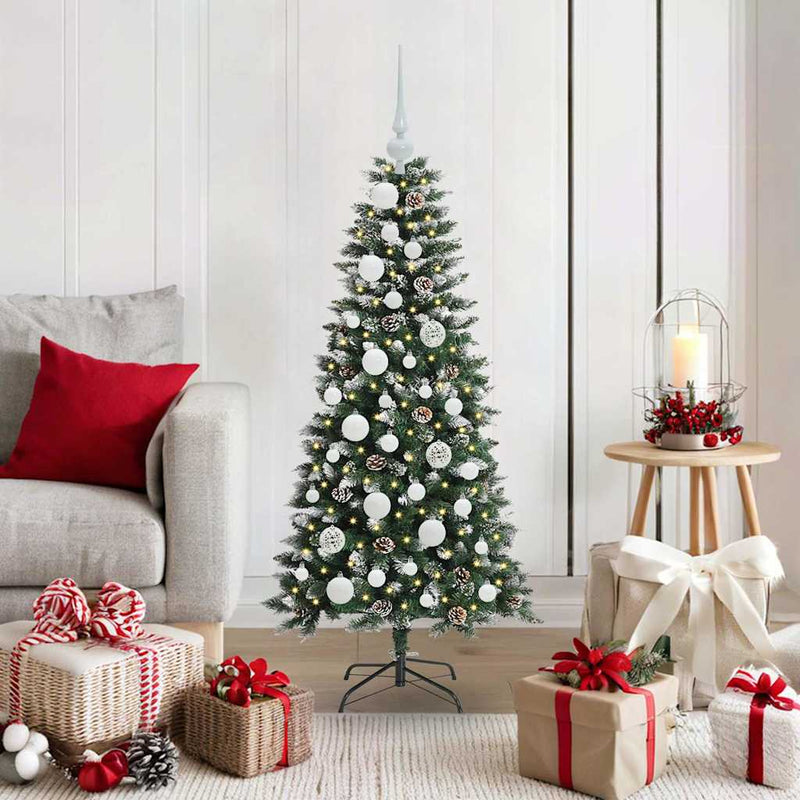 Afbeelding laden in galerijviewer, Vidaxl kunstkerstboom met 150 led groen 120 cm pvc en plastic en staal
