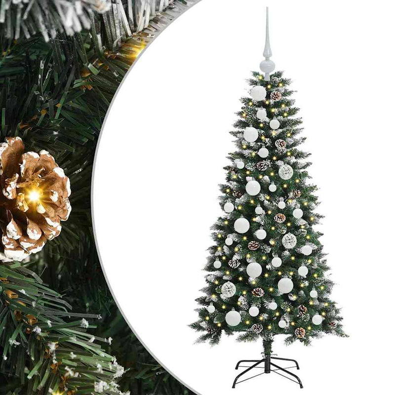 Afbeelding laden in galerijviewer, Vidaxl kunstkerstboom met 150 led groen 120 cm pvc en plastic en staal
