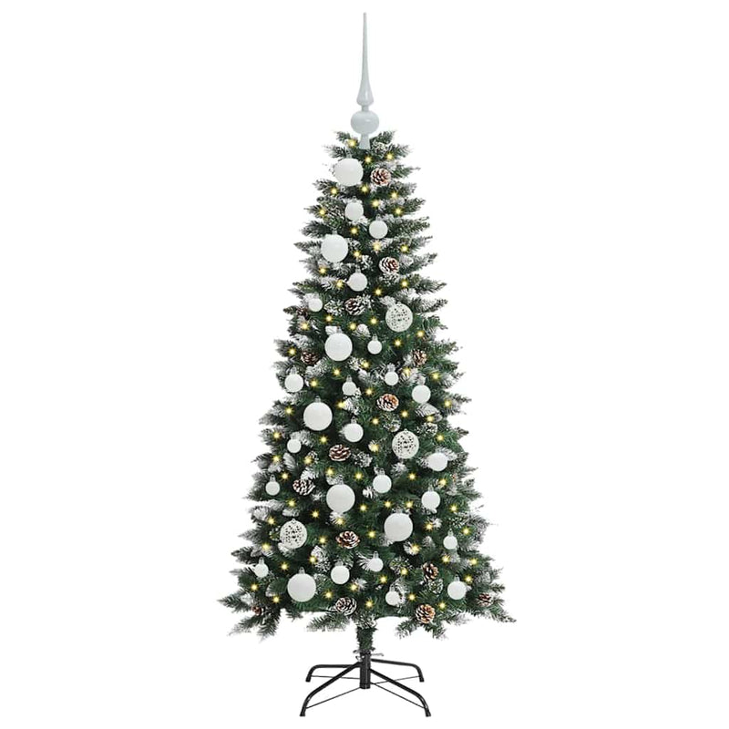 Afbeelding laden in galerijviewer, Vidaxl kunstkerstboom met 150 led groen 120 cm pvc en plastic en staal
