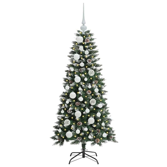 Vidaxl kunstkerstboom met 150 led groen 120 cm pvc en plastic en staal