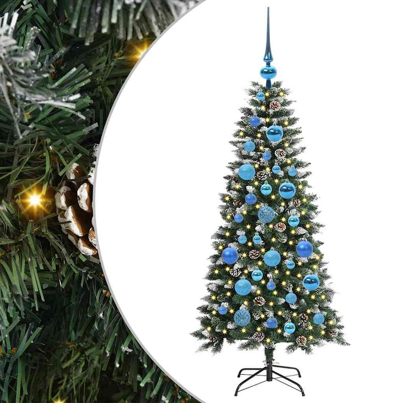Afbeelding laden in galerijviewer, Vidaxl kunstkerstboom met 150 led groen 120 cm pvc en plastic en staal
