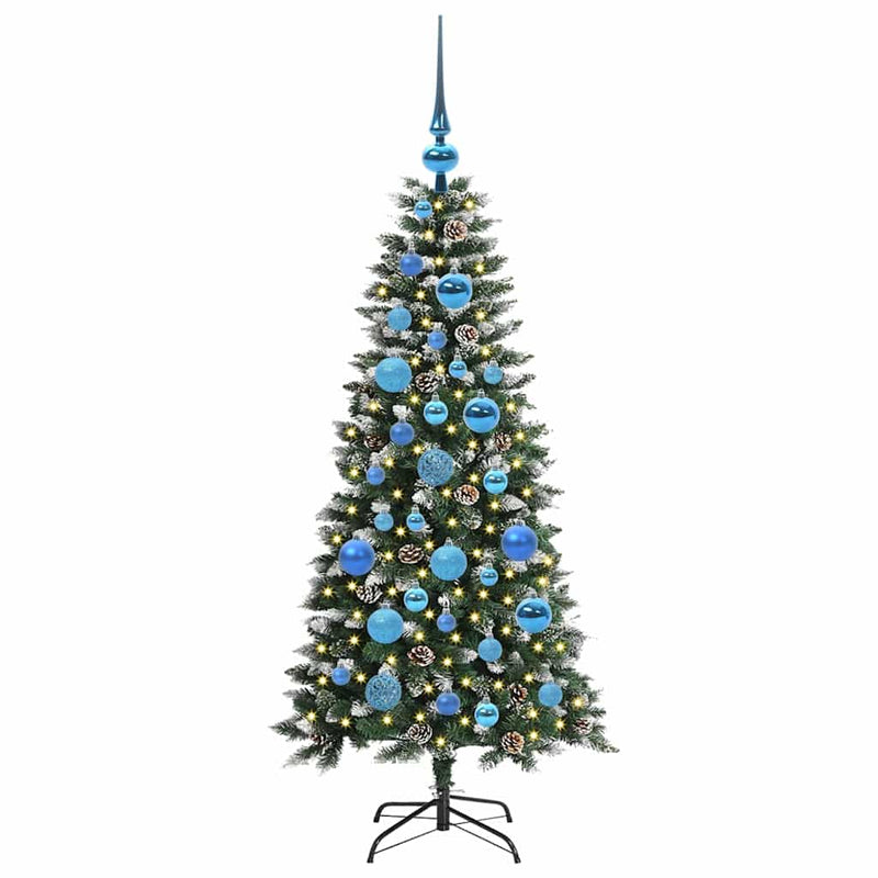 Afbeelding laden in galerijviewer, Vidaxl kunstkerstboom met 150 led groen 120 cm pvc en plastic en staal
