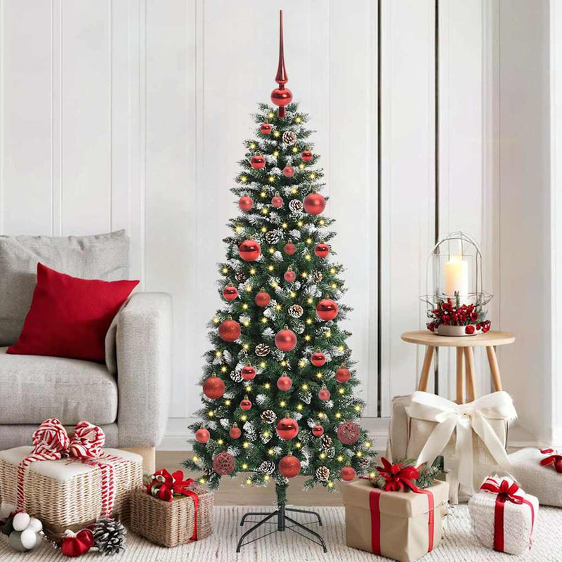 Afbeelding laden in galerijviewer, Vidaxl kunstkerstboom met 150 led groen 150 cm pvc en plastic en staal
