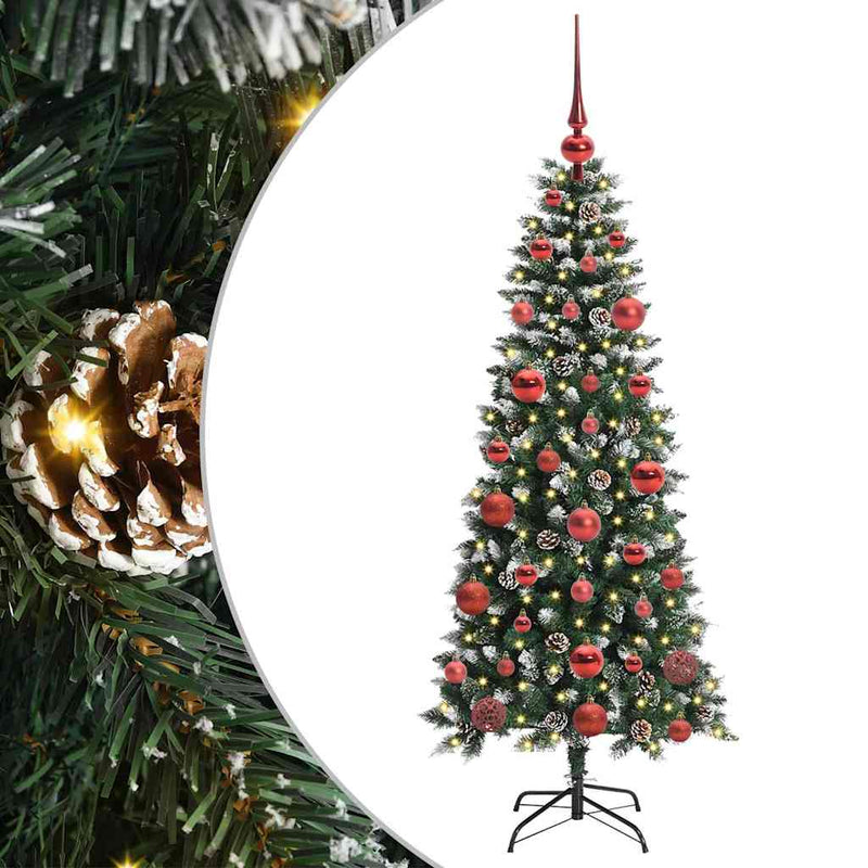 Afbeelding laden in galerijviewer, Vidaxl kunstkerstboom met 150 led groen 150 cm pvc en plastic en staal
