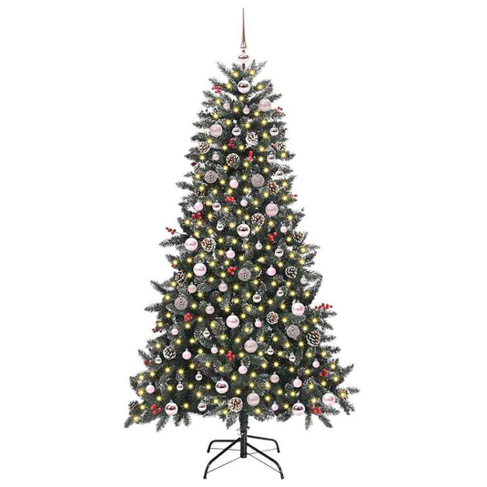 Vidaxl kunstkerstboom met 300 led groen 180 cm pvc en plastic en staal