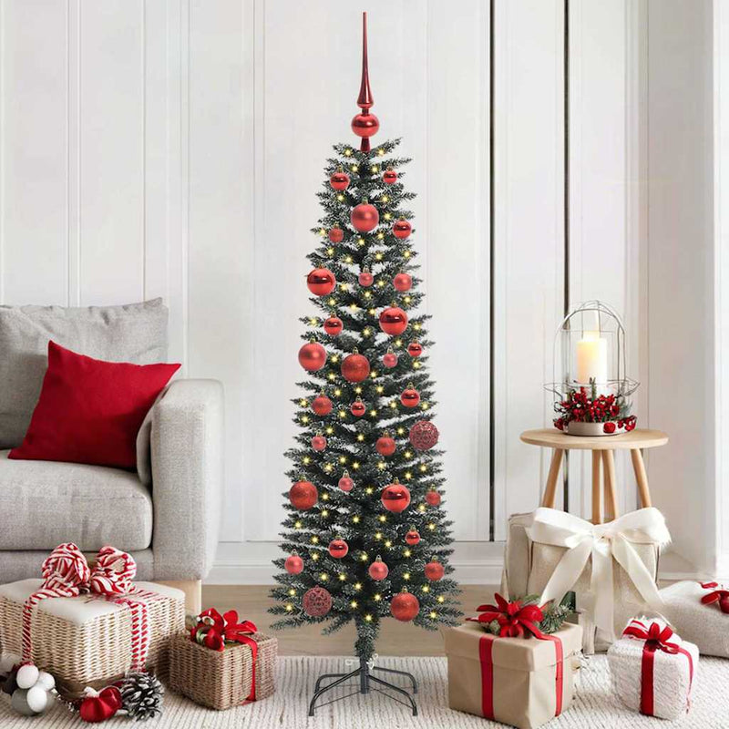 Afbeelding laden in galerijviewer, Vidaxl kunstkerstboom met 150 led groen 150 cm pvc en plastic en staal
