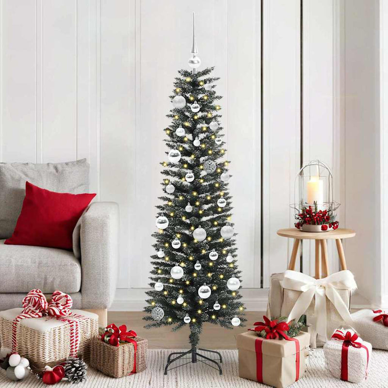 Afbeelding laden in galerijviewer, Vidaxl kunstkerstboom met 150 led groen 150 cm pvc en plastic en staal
