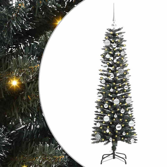Vidaxl kunstkerstboom met 150 led groen 150 cm pvc en plastic en staal