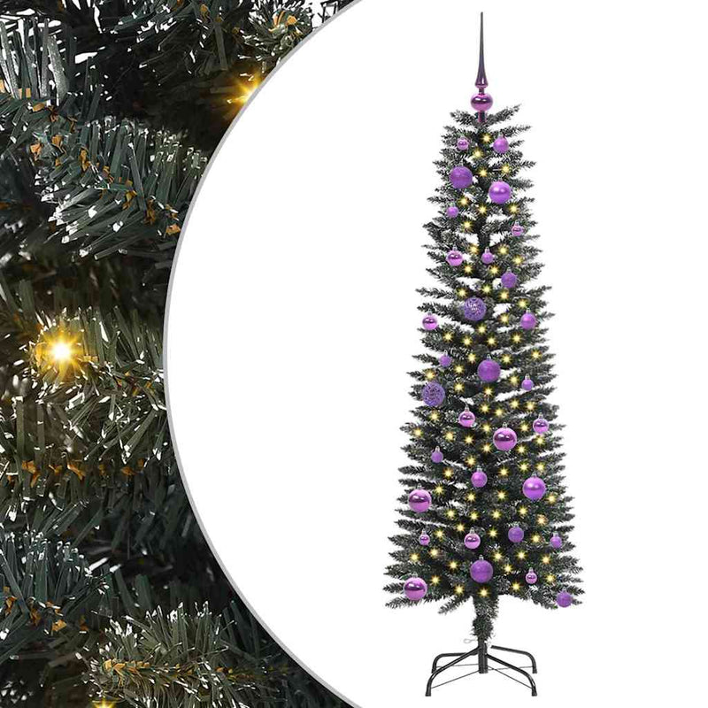 Afbeelding laden in galerijviewer, Vidaxl kunstkerstboom met 150 led groen 150 cm pvc en plastic en staal
