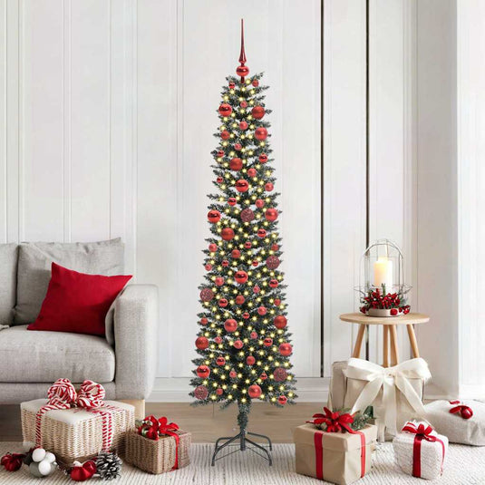 Vidaxl kunstkerstboom met 300 led groen 180 cm pvc en plastic en staal