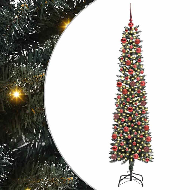 Afbeelding laden in galerijviewer, Vidaxl kunstkerstboom met 300 led groen 180 cm pvc en plastic en staal
