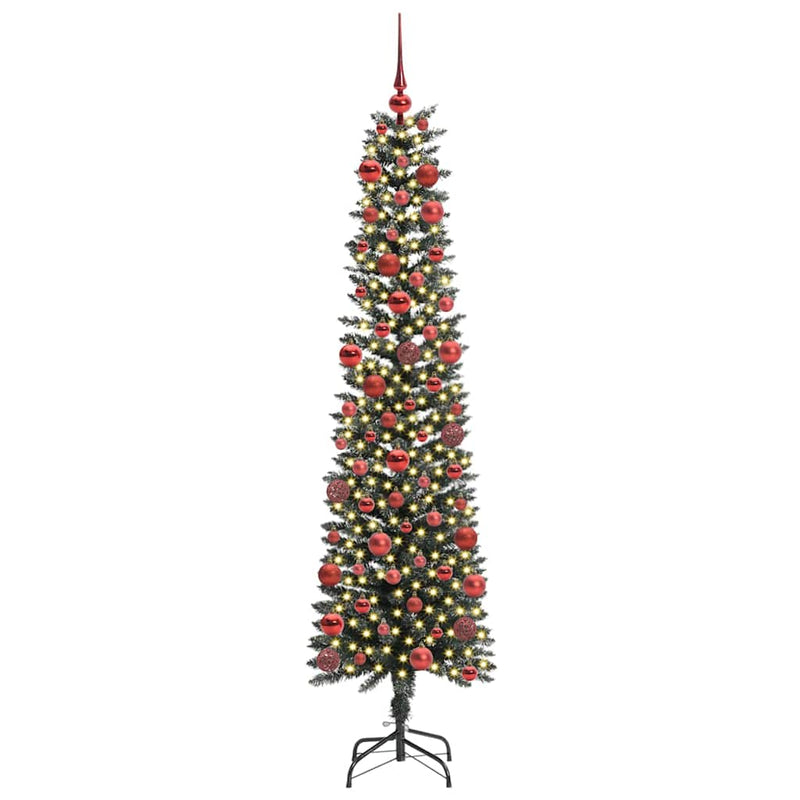 Afbeelding laden in galerijviewer, Vidaxl kunstkerstboom met 300 led groen 180 cm pvc en plastic en staal
