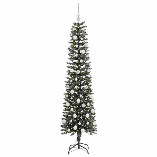Vidaxl kunstkerstboom met 300 led groen 180 cm pvc en plastic en staal