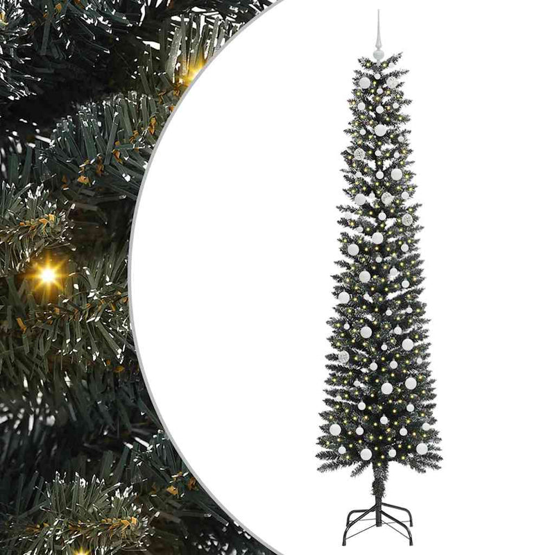 Afbeelding laden in galerijviewer, Vidaxl kunstkerstboom met 300 led groen 240 cm pvc en plastic en staal
