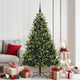 Vidaxl kunstkerstboom met scharnier 300 leds groen 180 cm pvc en pe