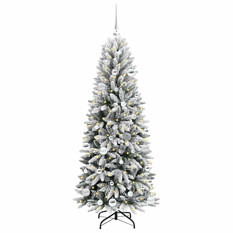 Afbeelding laden in galerijviewer, Vidaxl kunstkerstboom wit 150 cm pvc en plastic en staal en pe
