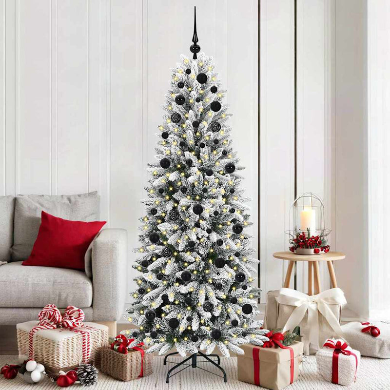 Afbeelding laden in galerijviewer, Vidaxl kunstkerstboom wit 180 cm pvc en plastic en staal en pe

