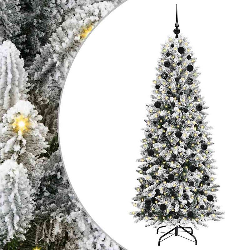Afbeelding laden in galerijviewer, Vidaxl kunstkerstboom wit 180 cm pvc en plastic en staal en pe
