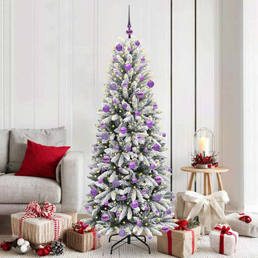 Vidaxl kunstkerstboom wit 180 cm pvc en plastic en staal en pe